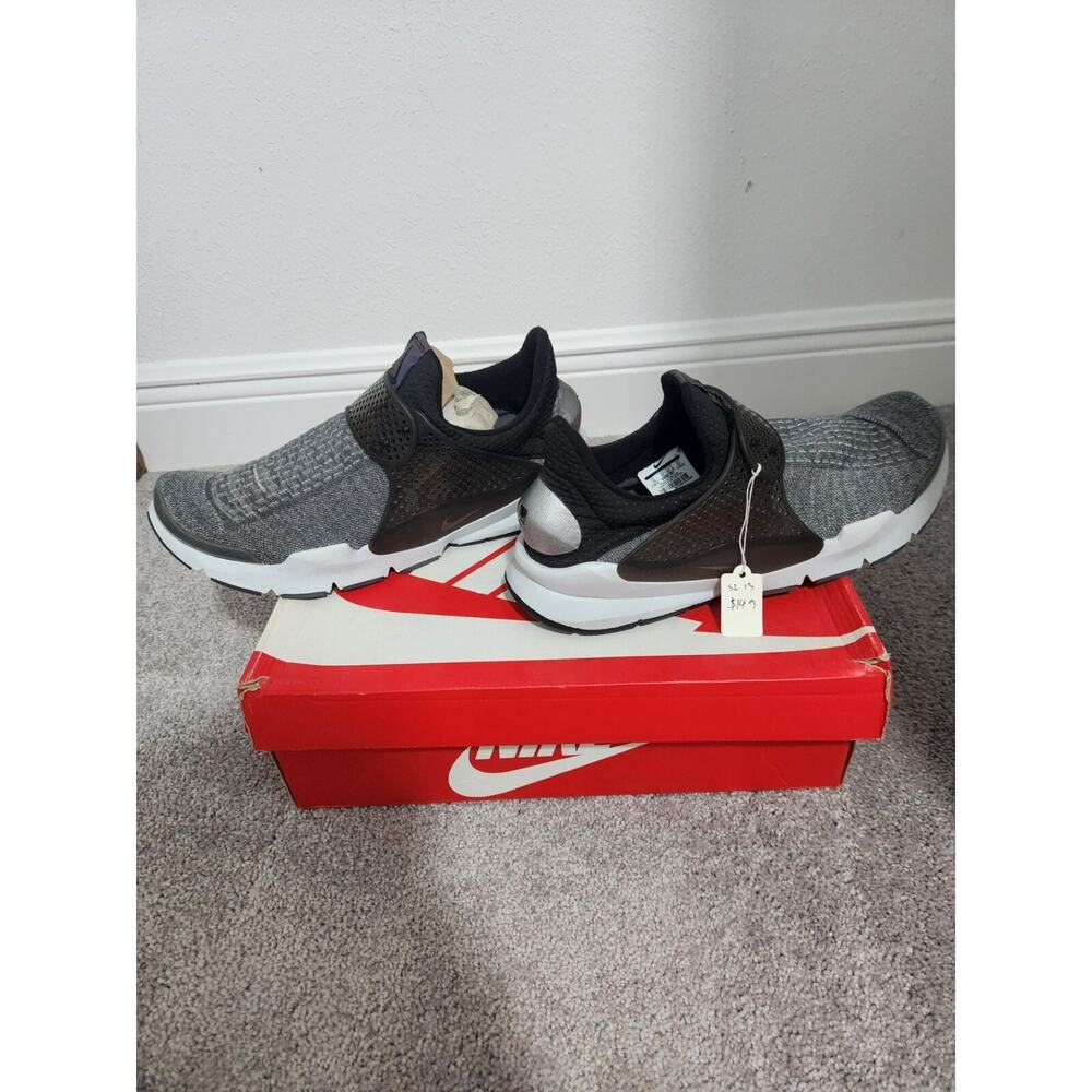 Mens Nike Sock Dart SE Premium Size: 13 Color: Dark Grey Black Pure Platinum